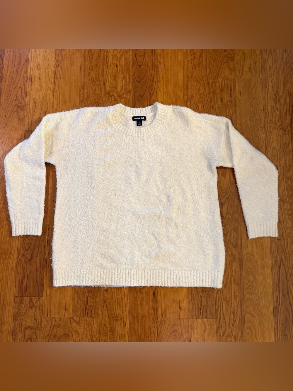 Lands’ End Large Off White Tunic Sweater, EUC
